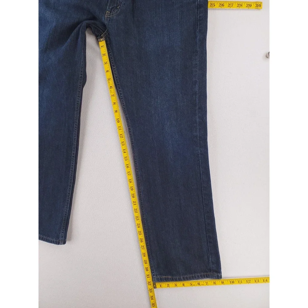 Levis 559 Jeans Mens 36x32 Relaxed Straight Heavy Denim Work Pants Dark Wash
